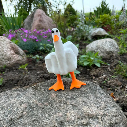 Cheerful Duck Figure for the Garden