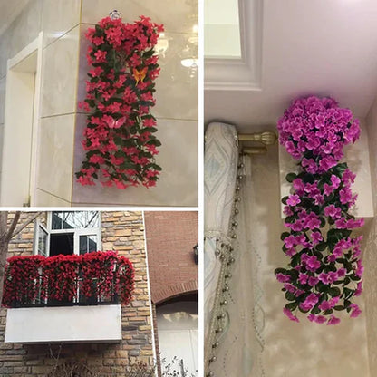 Decorative Hanging Basket with Artificial Violets - Elegance for Your Home!