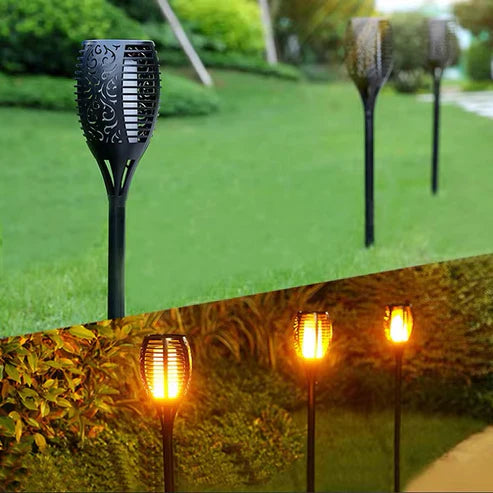 Solar Garden Torch with Flame Effect