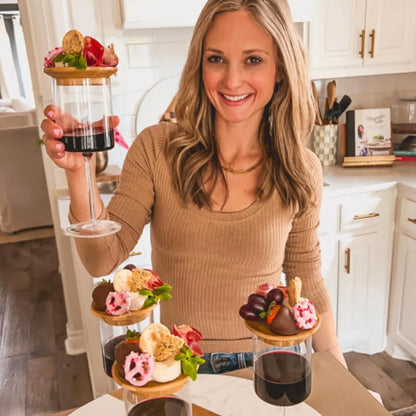 Elegant Wine Glass Centrepiece - Perfect for Wine and Snacks