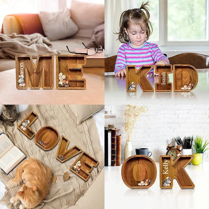 Customisable Wooden Savings Box - Stylish and Sustainable