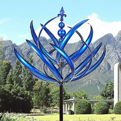 Blue Metal Wind Spinner