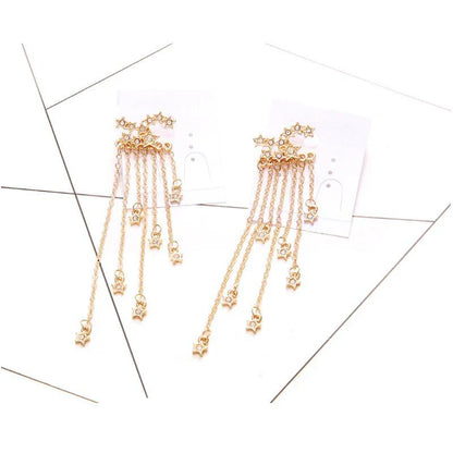 Bohemian Star Tassel Earrings