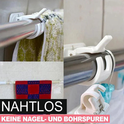 Self - Adhesive Curtain Rod Holders - Simple, Stable & Nail - Free