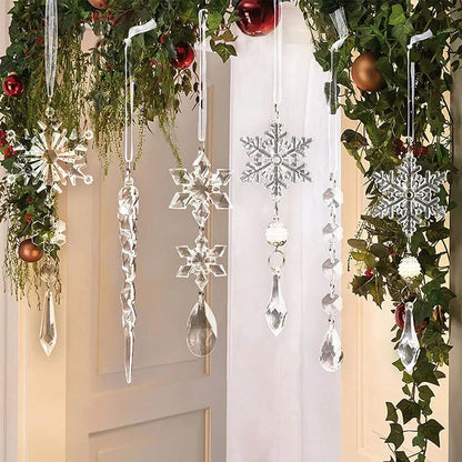 Crystal Snowflakes Christmas Tree Decorations