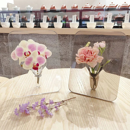 Elegant Acrylic Picture Frame Vase - Stylish Decoration for Any Home!