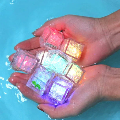 Led Ice Cube Lights - Multicoloured Lighting Set (12 Pieces)