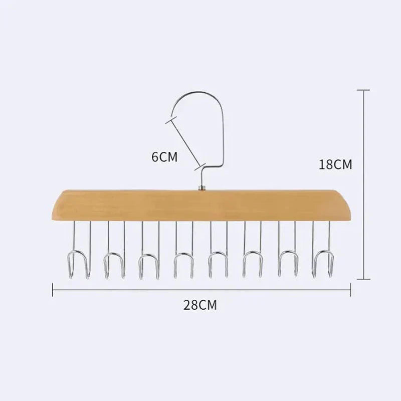 Hook master - Non - Slip Coat Rack with Swivelling Hooks