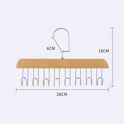 Hook master - Non - Slip Coat Rack with Swivelling Hooks