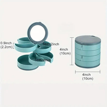 Rotatable Jewellery Storage Unit with Multiple Levels