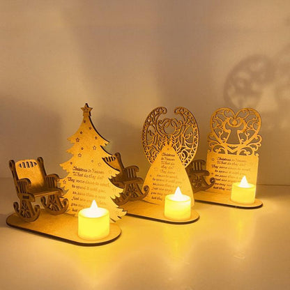 Christmas Wooden Candle Holder