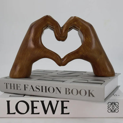 Decorative Wooden Heart Statue