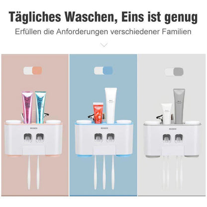 Practical Toothbrush Holder and Toothpaste Dispenser Set
