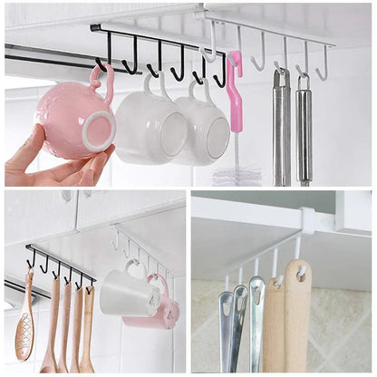 Space - Saving Hook Rack, 2 Pieces