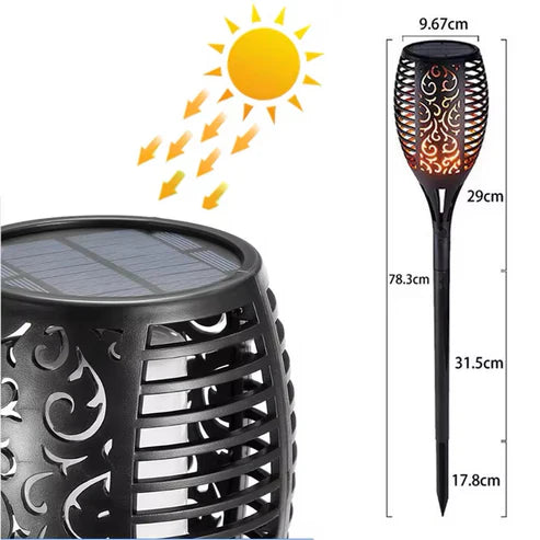 Solar Garden Torch with Flame Effect