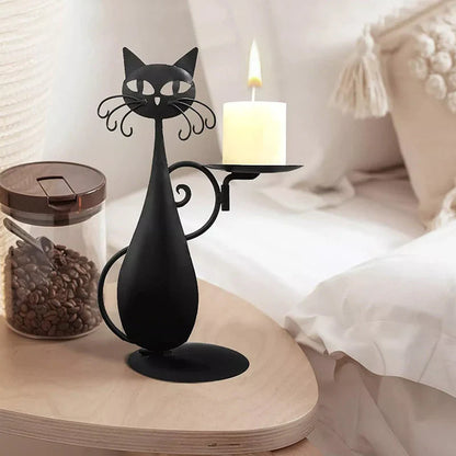 Mystical Cat Candle Holder