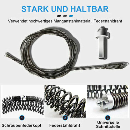 Drain Cleaning Spiral for Drilling Machines