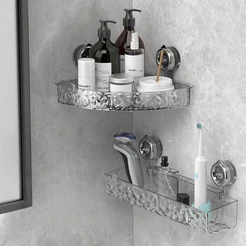 Suction cup corner shelf