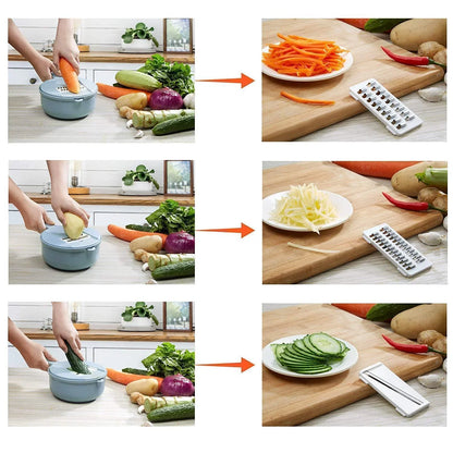 9 - In-1 Multifunctional Vegetable Cutter Set