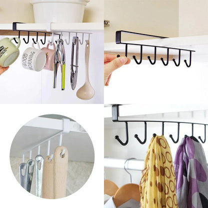 Space - Saving Hook Rack, 2 Pieces