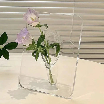 Elegant Acrylic Picture Frame Vase - Stylish Decoration for Any Home!