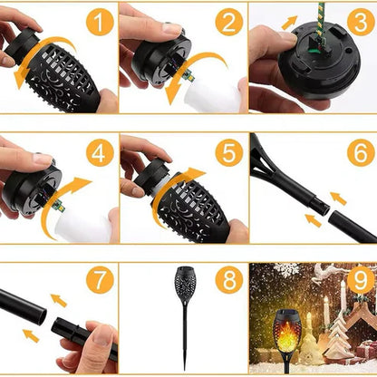 Solar Garden Torch with Flame Effect