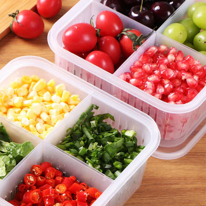 Fresh Storage Box with 4 Compartments - Perfect for Your Meals!
