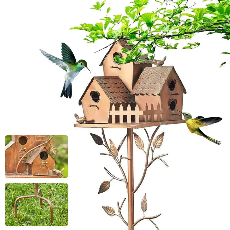 Metal Bird House for the Garden - Decorative & Weatherproof
