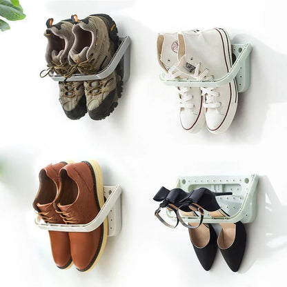 Wall Shelf for Shoes with Integrated Holder