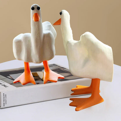 Cheerful Duck Figure for the Garden