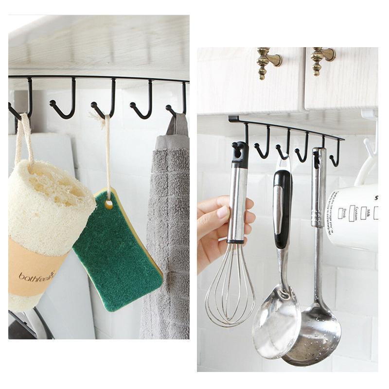 Space - Saving Hook Rack, 2 Pieces