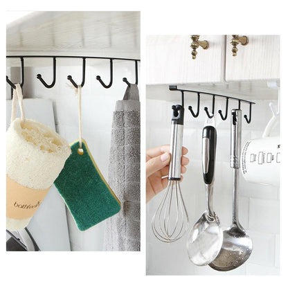 Space - Saving Hook Rack, 2 Pieces