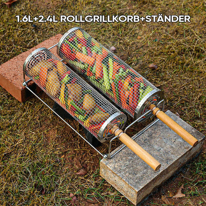 Rotatable Stainless Steel Grill Cage
