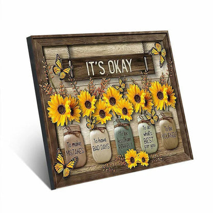 Butterfly Sunflower Mural