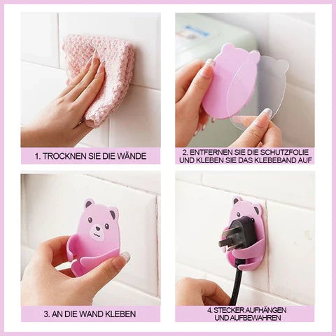 Self - Adhesive Bear Wall Hooks - Practical & Cute!