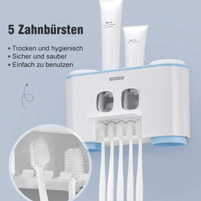 Practical Toothbrush Holder and Toothpaste Dispenser Set