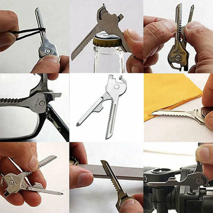 6 - In-1 Stainless Steel Mini Tool Key Ring