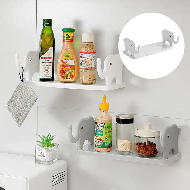 Multifunctional Elephant Shelf - Stylish Storage with Charm
