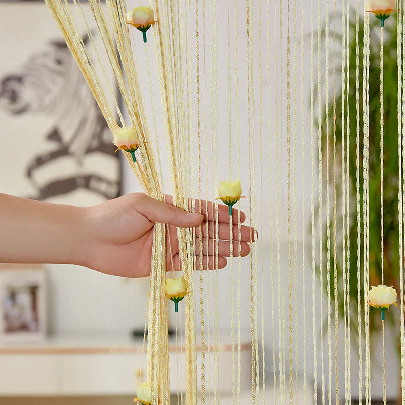 Elegant Rose Thread Door Curtain - Stylish Decoration for Your Home