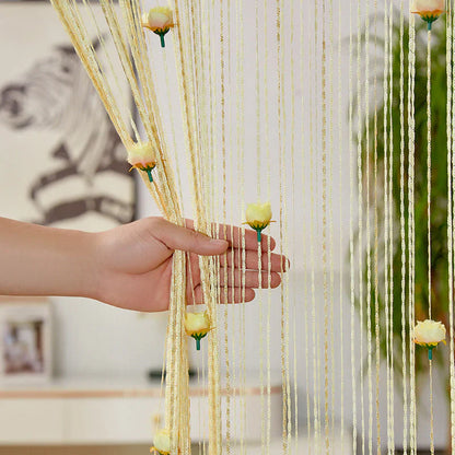 Elegant Rose Thread Door Curtain - Stylish Decoration for Your Home