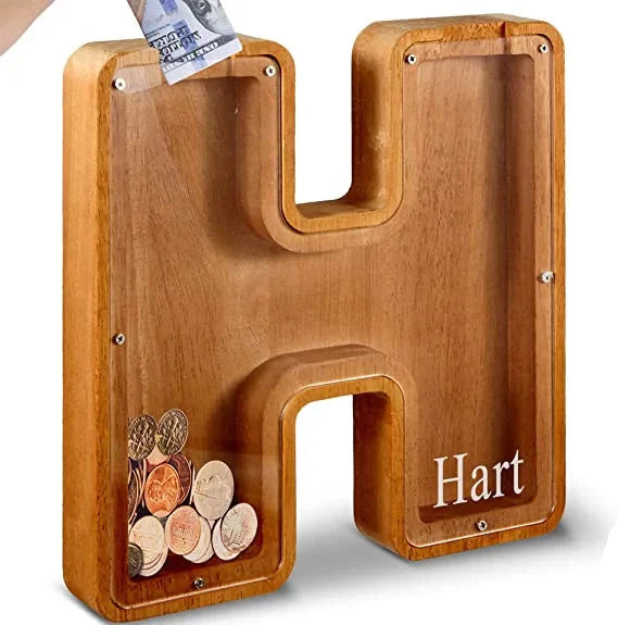 Customisable Wooden Savings Box - Stylish and Sustainable