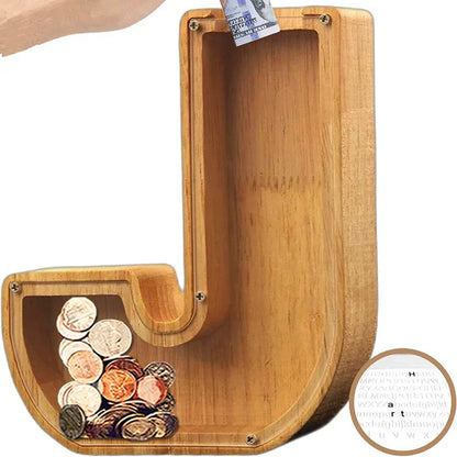 Customisable Wooden Savings Box - Stylish and Sustainable