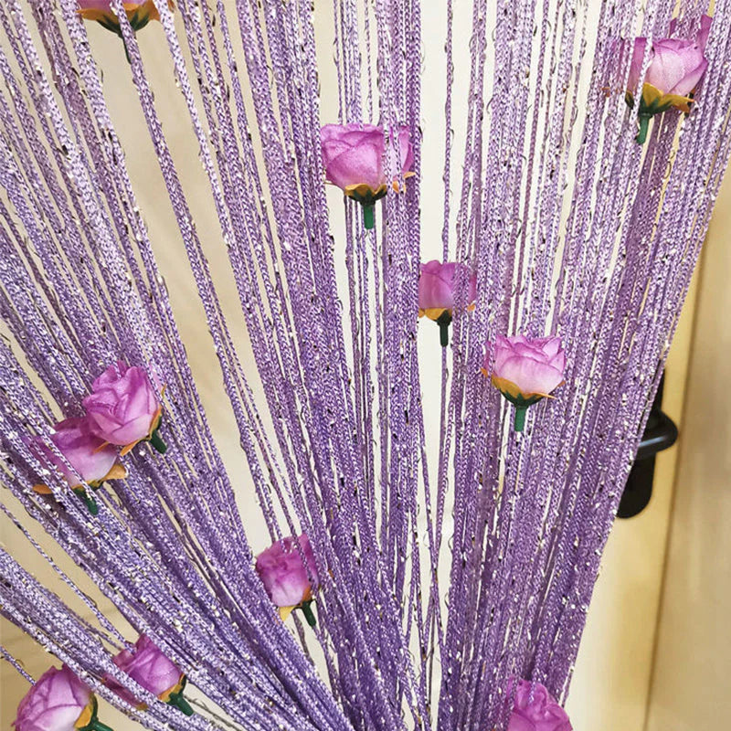 Elegant Rose Thread Door Curtain - Stylish Decoration for Your Home