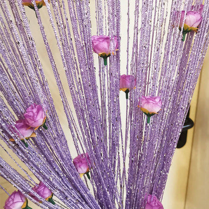 Elegant Rose Thread Door Curtain - Stylish Decoration for Your Home