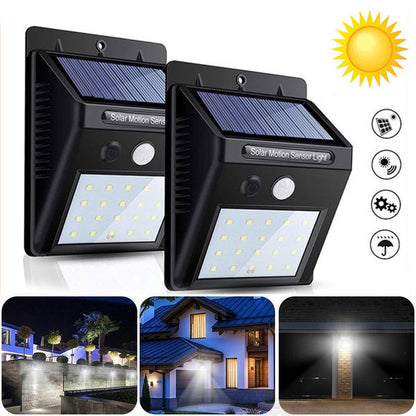 Super Bright Solar Wall Lights with Motion Sensor - Set of 20