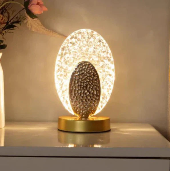 Stylish Table Lamp with Peacock Pattern