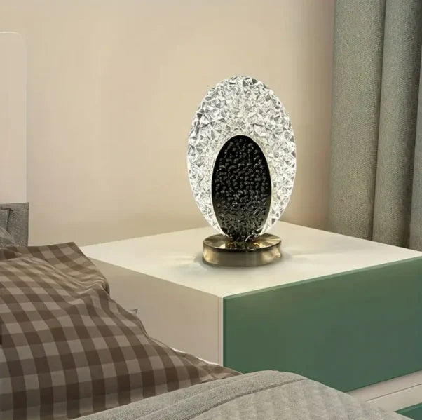 Stylish Table Lamp with Peacock Pattern