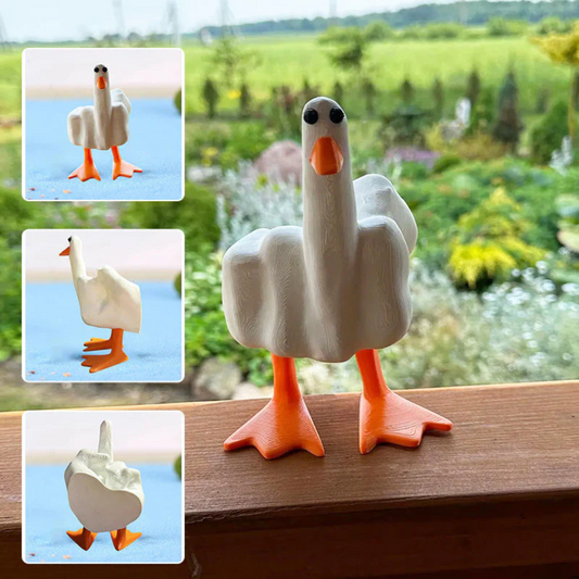 Cheerful Duck Figure for the Garden