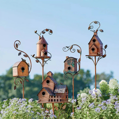 Metal Bird House for the Garden - Decorative & Weatherproof