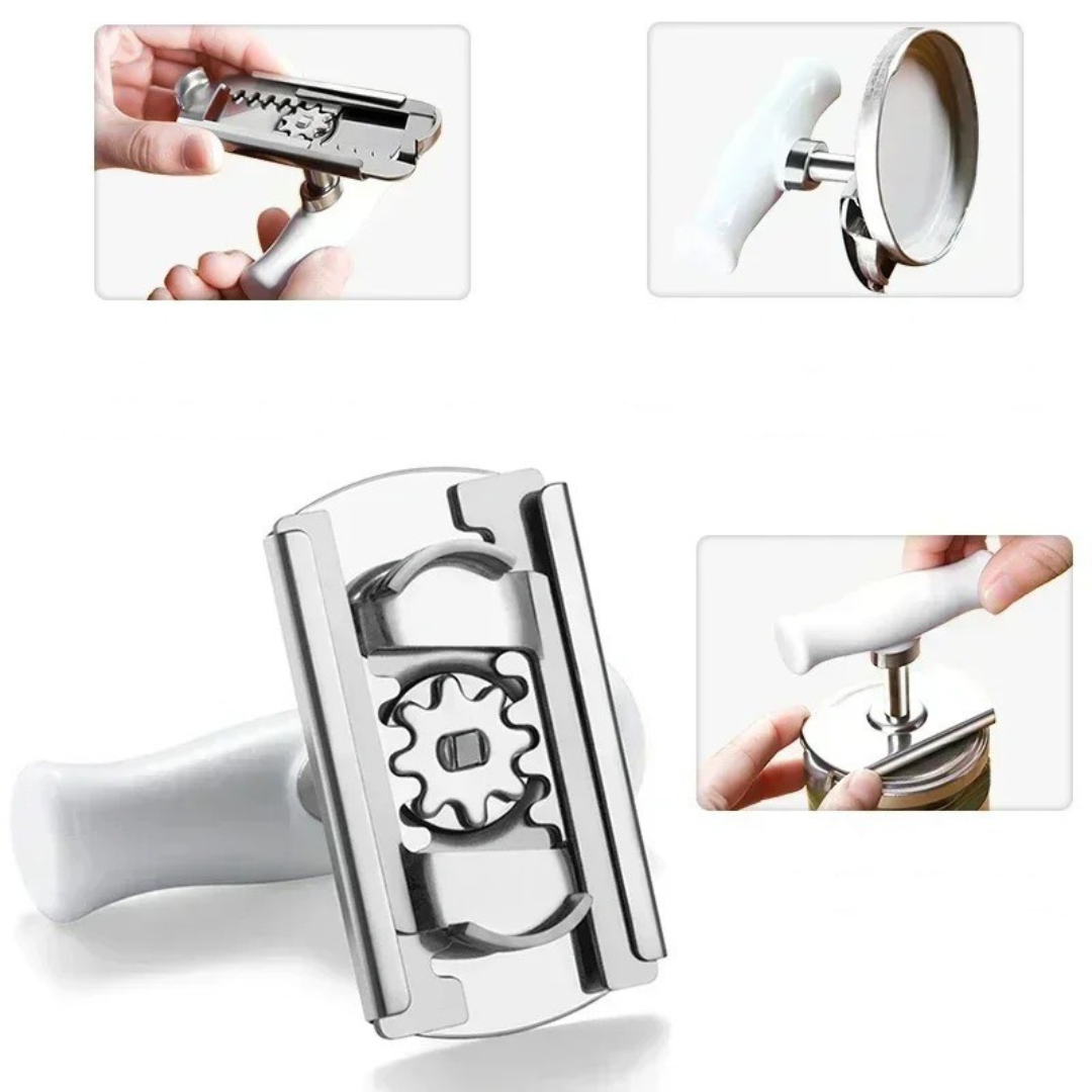 Universal Stainless Steel Can Opener - Adjustable for Any Size!
